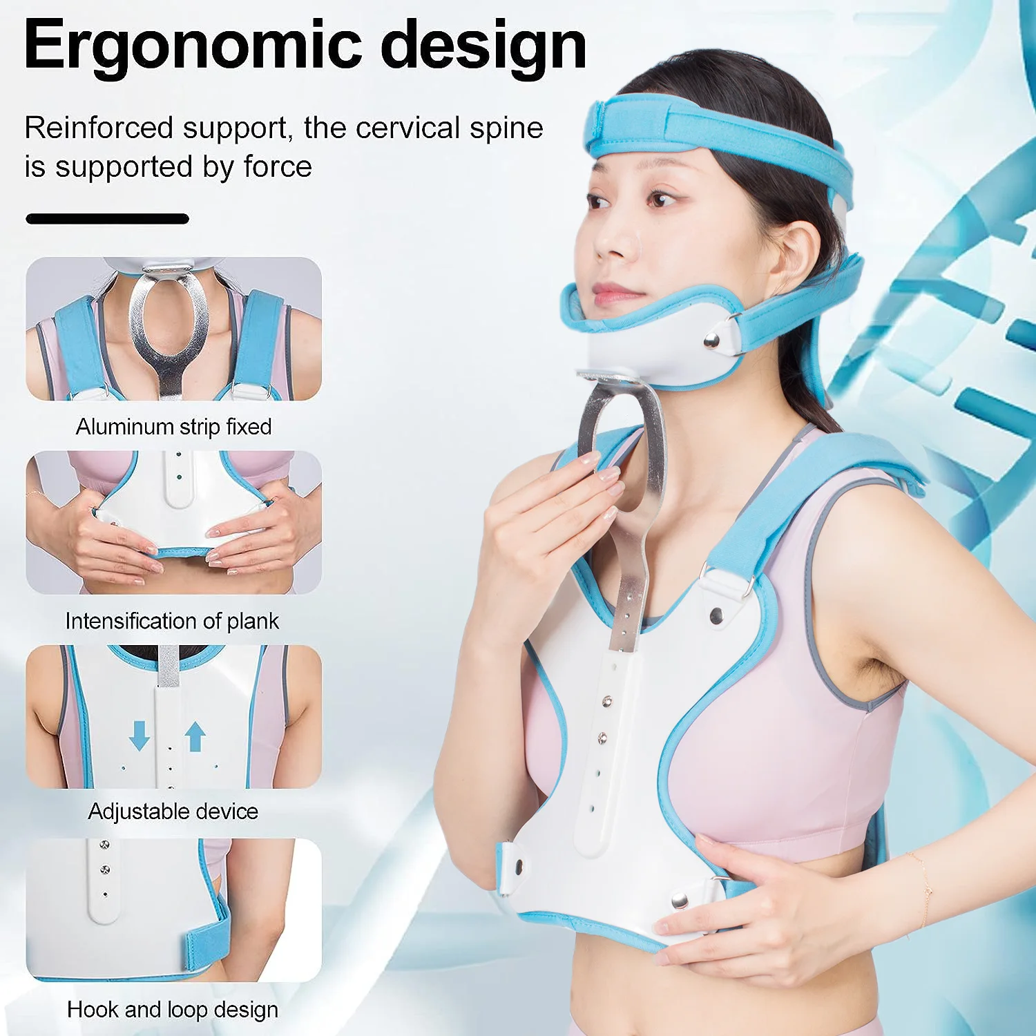 Cervical Thoracic Orthosis Adjustable Head Neck Chest Orthotics ...