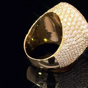 Custom Design Available Iced Jewelz Hip Hop 925 Silver Platinum Plated Iced Out Rings for Men Moissanite D VVS Invisible Setting