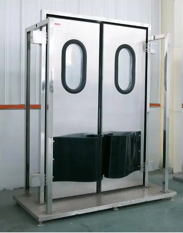 Transparent PVC refrigerator door with anti-collision design for food storage