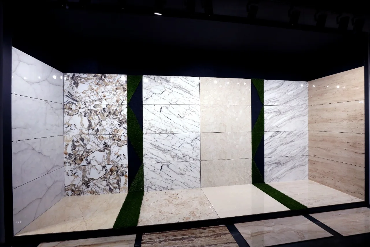 HIGH QUALITY GLAZED POLISHED PORCELAIN FLOOR TILES NEW DESIGN ONYX BIANCO 600X600 600X1200 800X800 MM MADE in INDIA