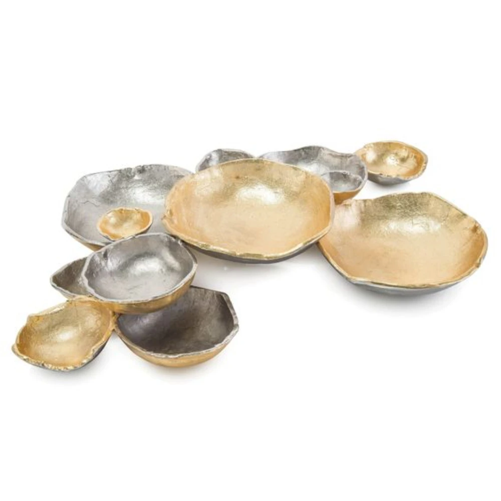 Set of 3 Customized Shape Stainless Steel Dry Fruit Bowls Premium Quality Different Sizes Metal Food Serving Bowl in India