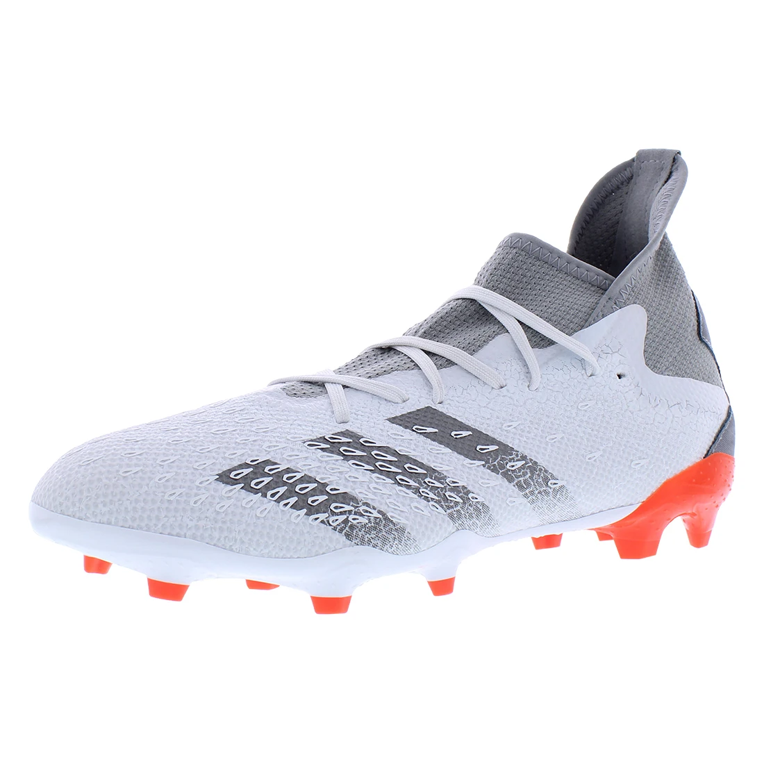 For Predator Freak 3 Firm Ground Mens Soccer Shoes White Iron