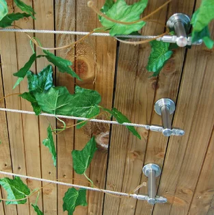 3 to 5 mm Green Wall Cable Hubs Stainless Steel Hub Bracket Wire Trellis Tension For Fence Climbing Plants