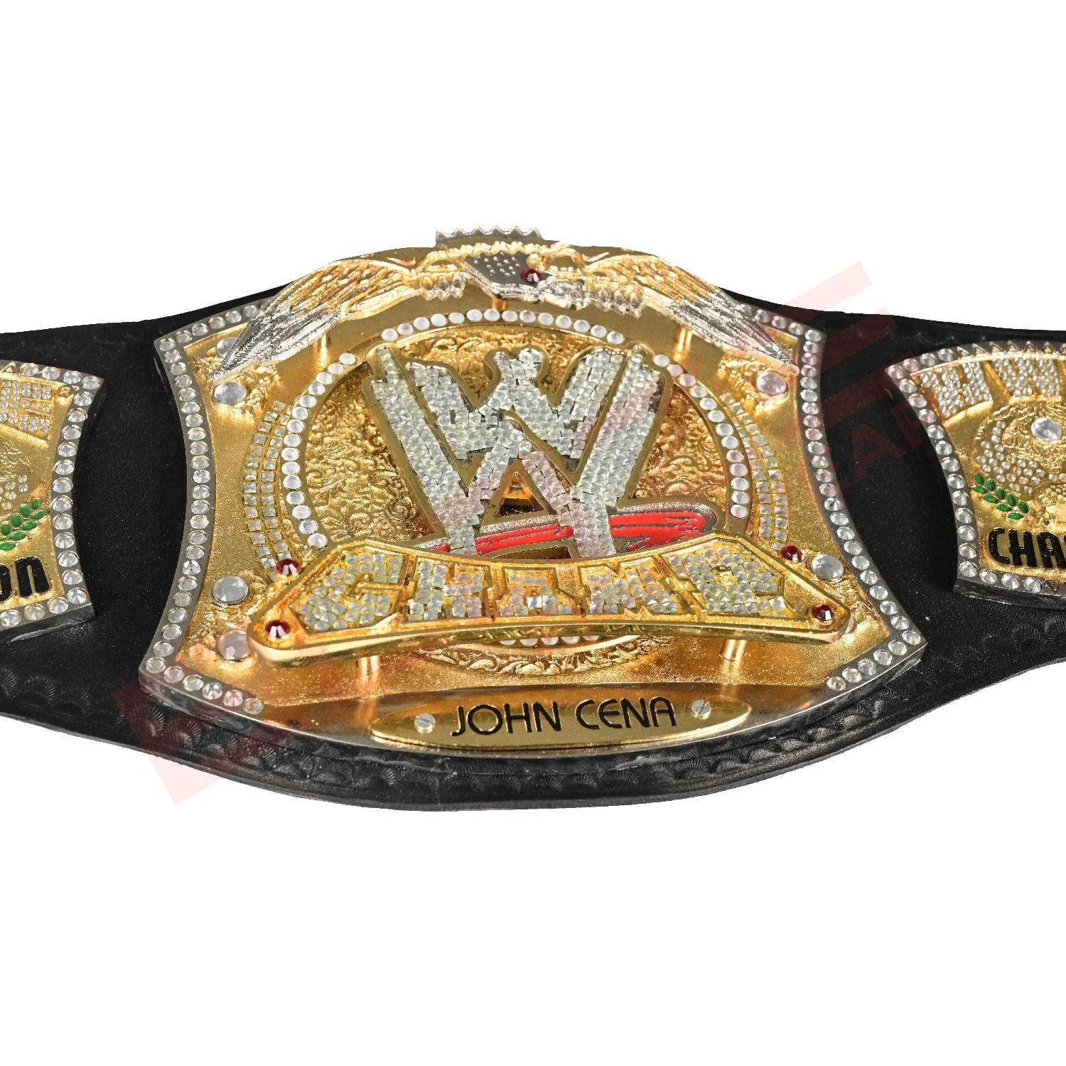 Custom WWE Spinner Belt - Genuine Leather and Zinc Alloy, Accepts