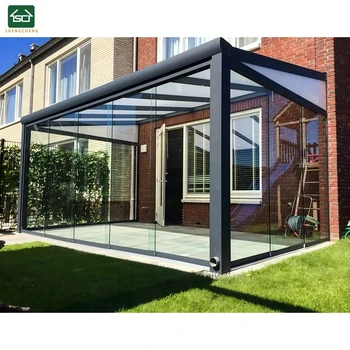 Commercial Conservatory House Glass House 4 Season Solarium Veranda Aluminum Sunrooms for Garden House