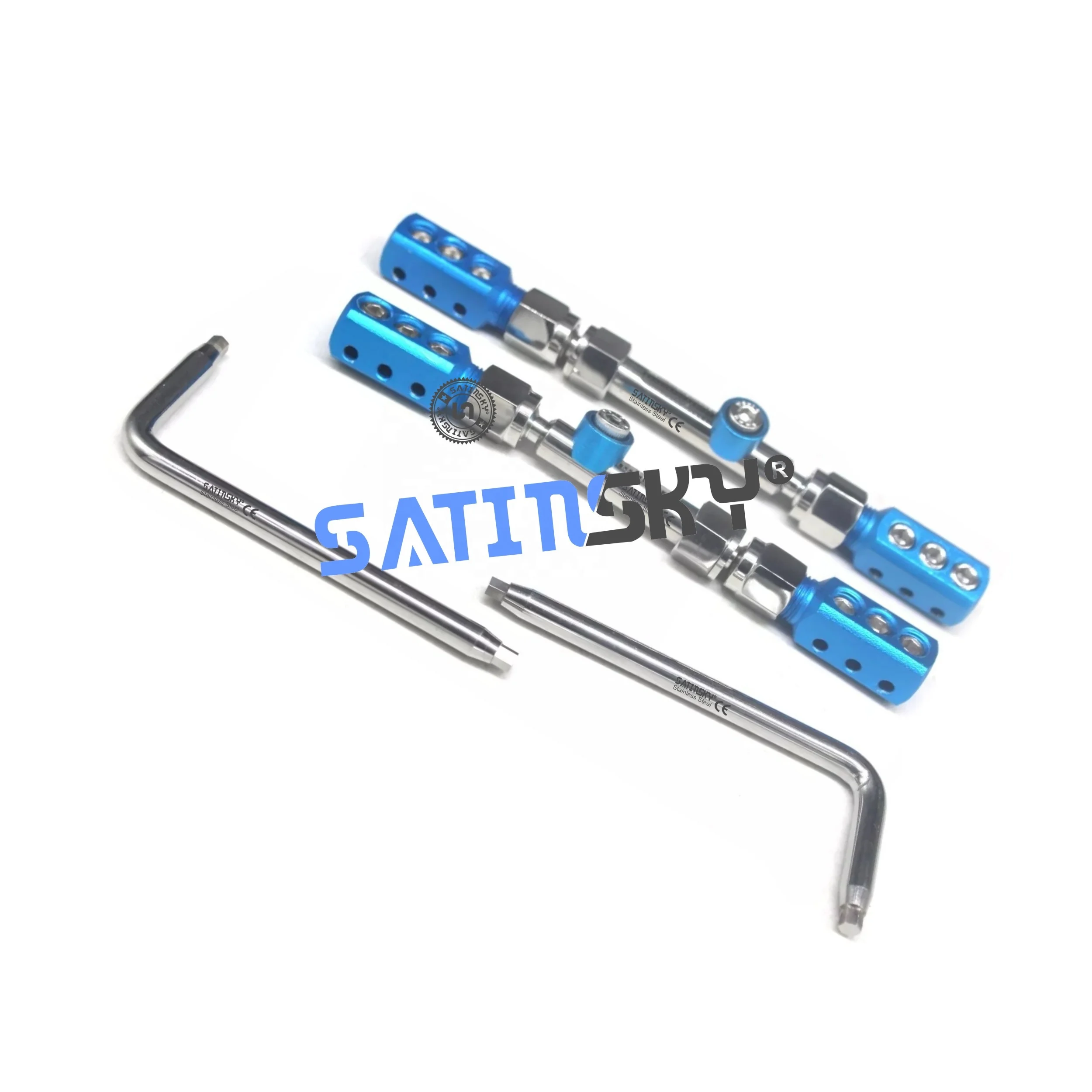 Orthopedic Hoffman External Fixator 4/5hole Pin Clamp Surgical Fixation Clamp Surgical Instruments Veterinary External Fixator