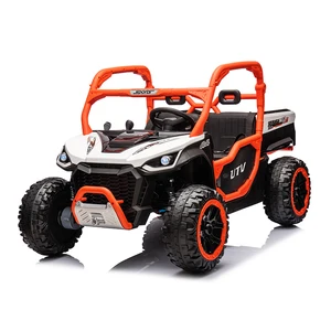 2026 New Year's Electric Car Four Powder Wheels High Quality Off-Road UTV for Kids 12V7AH Battery Open-Door Ride-On Plastic