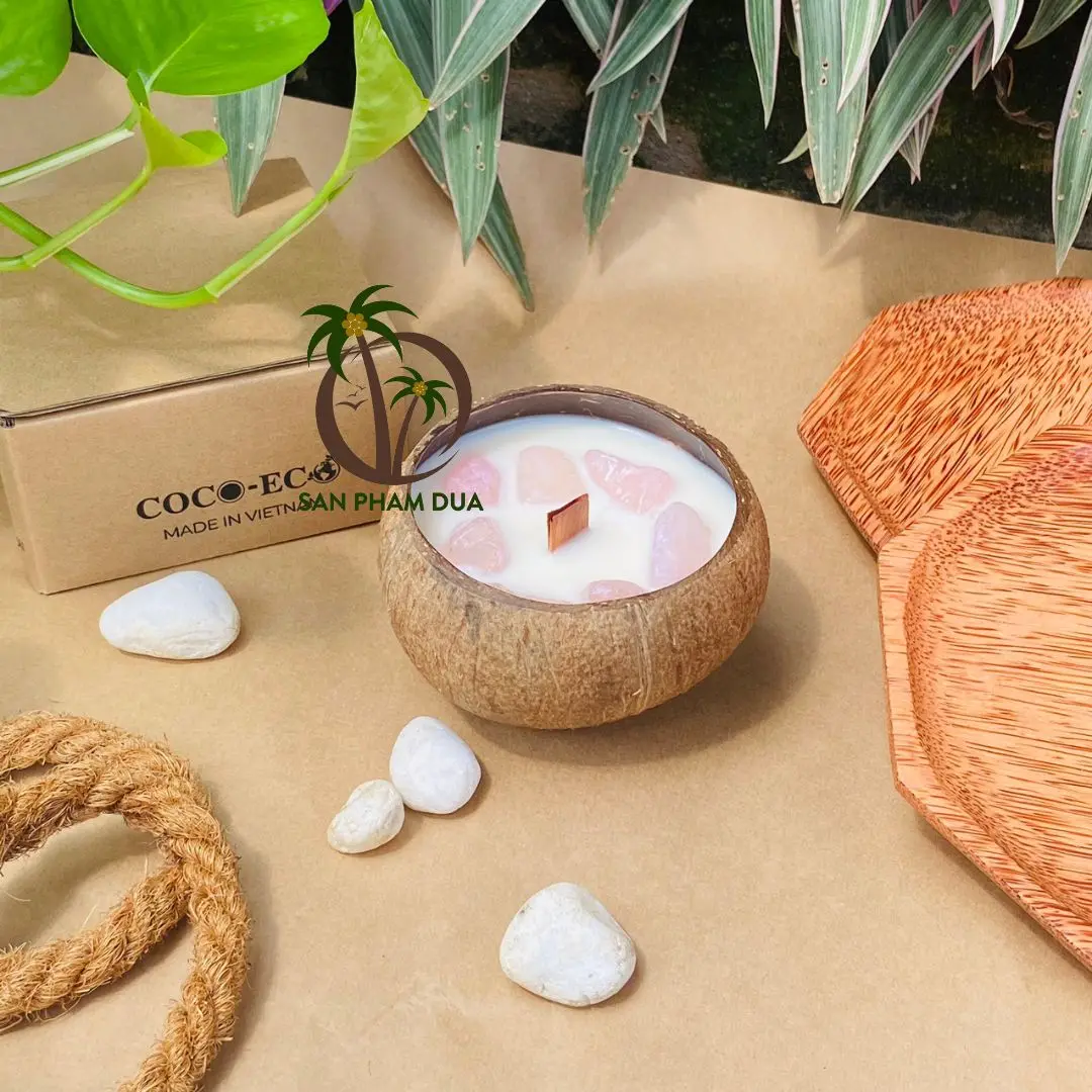 ORGANIC COCONUT WAX CANDE/ SCENTED CANDLE WITH SOY WAX/ LUXURY CANDLE FACTORY PRICE for COCONUT CANDLES HANDMADE CANDLE GIFT SET