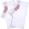 White With Red and Blue Stripe