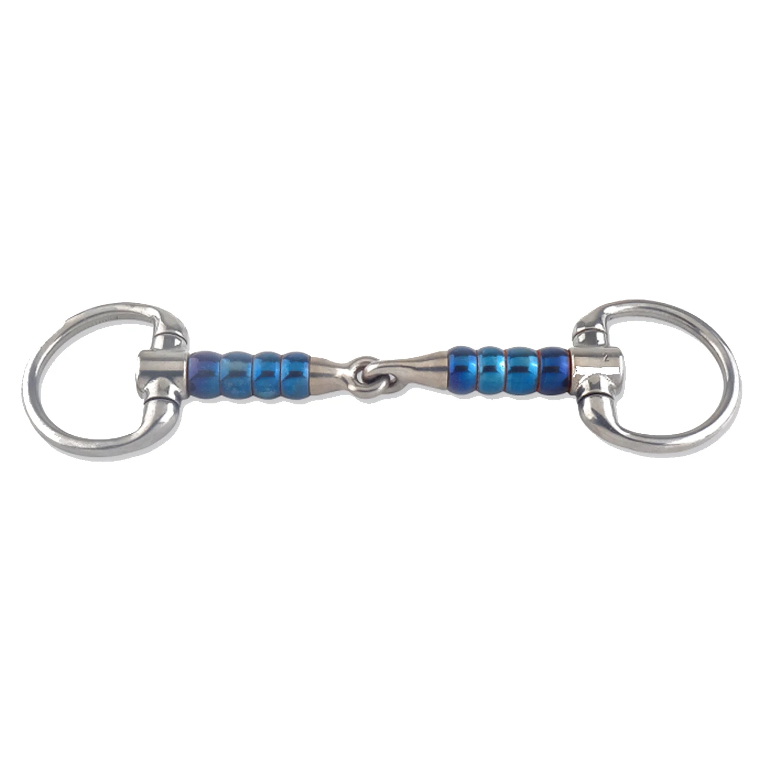 Horse Snaffle Bit - 5.5 Inch, Stainless Steel With Black Copper-Inlaid Mouthpiece