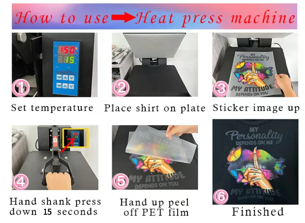High Quality Custom Heat Transfer Logo Vinyl Heat Transfer Labels