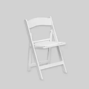 White Garden Resin Folding Chair Furniture for Outdoor beach wedding
