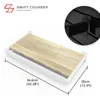 Frame (White) + Wood Shelf (Light Brown)