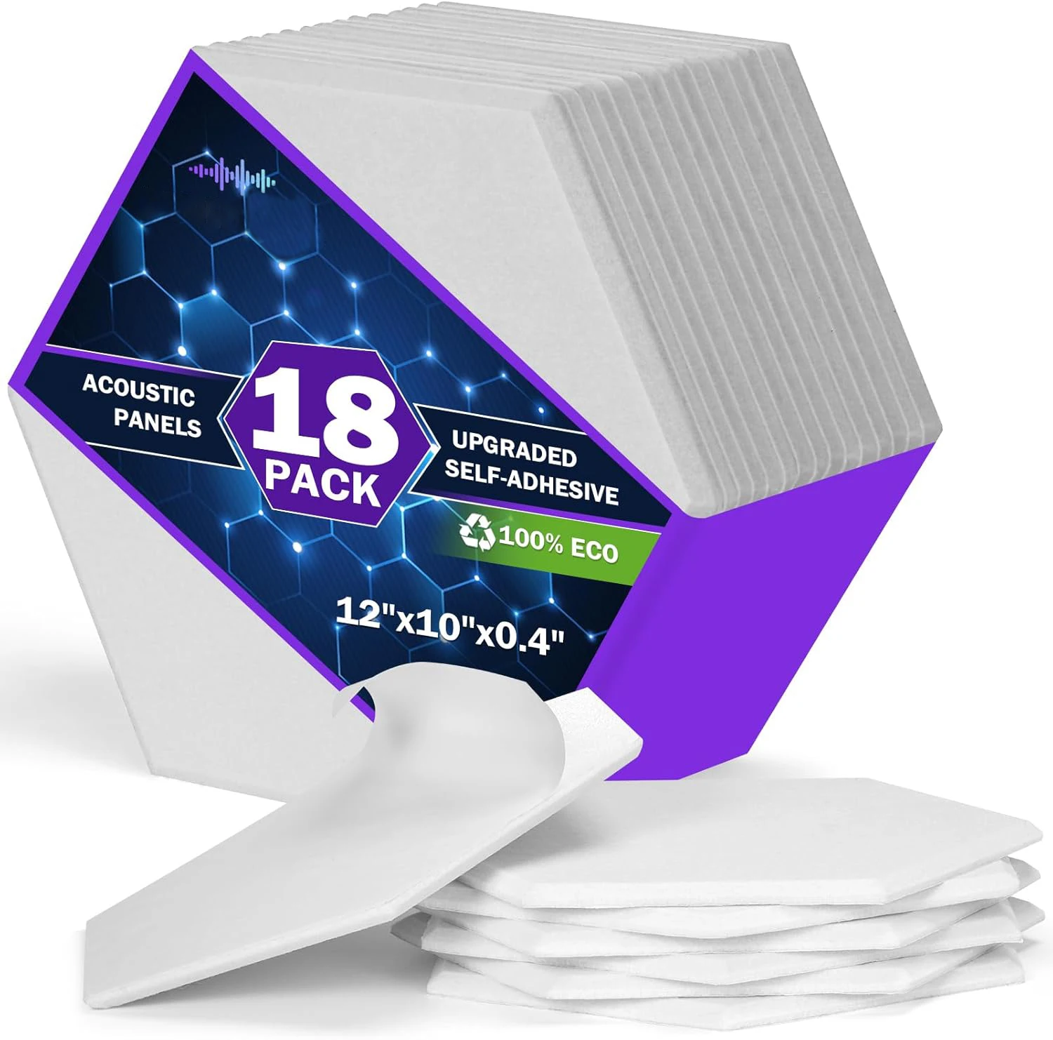 YuanYuan 18-Pack Pet Felt Acoustic Panel High Density Noise Insulation Panel For Wall details