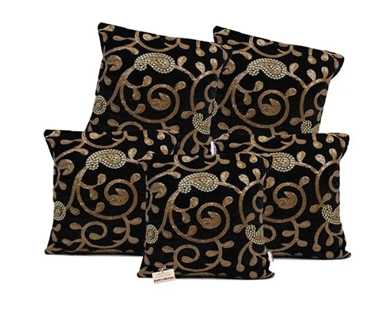 Velvet Cushion Covers With Sequin Embroidery Cushion Covers 16x16