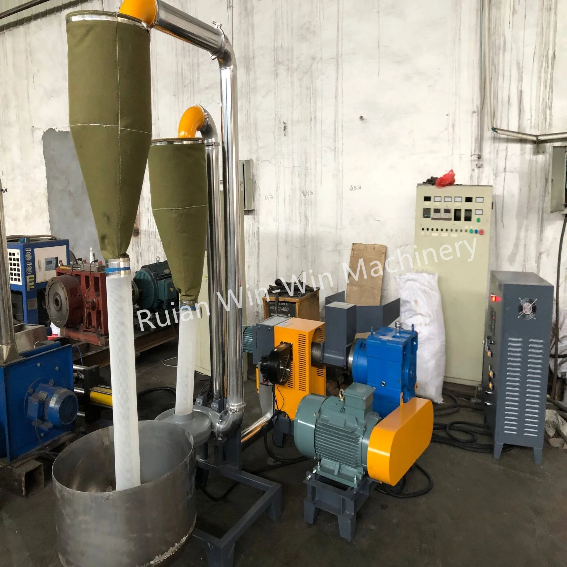 GYR-75 Mini LDPE, PP, HDPE Recycling Machine and Plastic Granulator Pelletizer with air Cooling