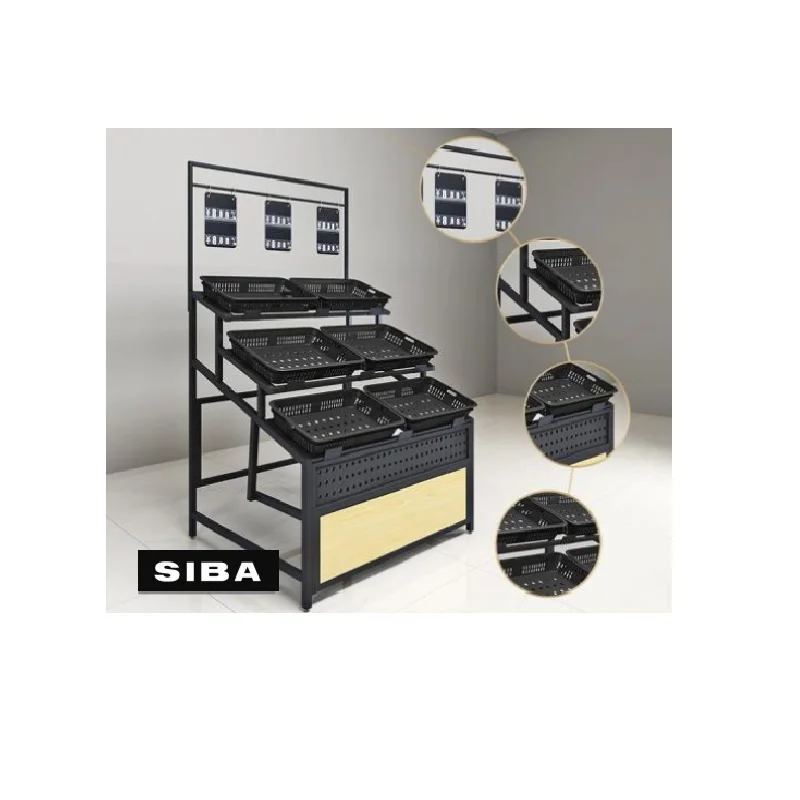 Vegetable And Fruit Display Shelves Hot Sale Singlesided High End