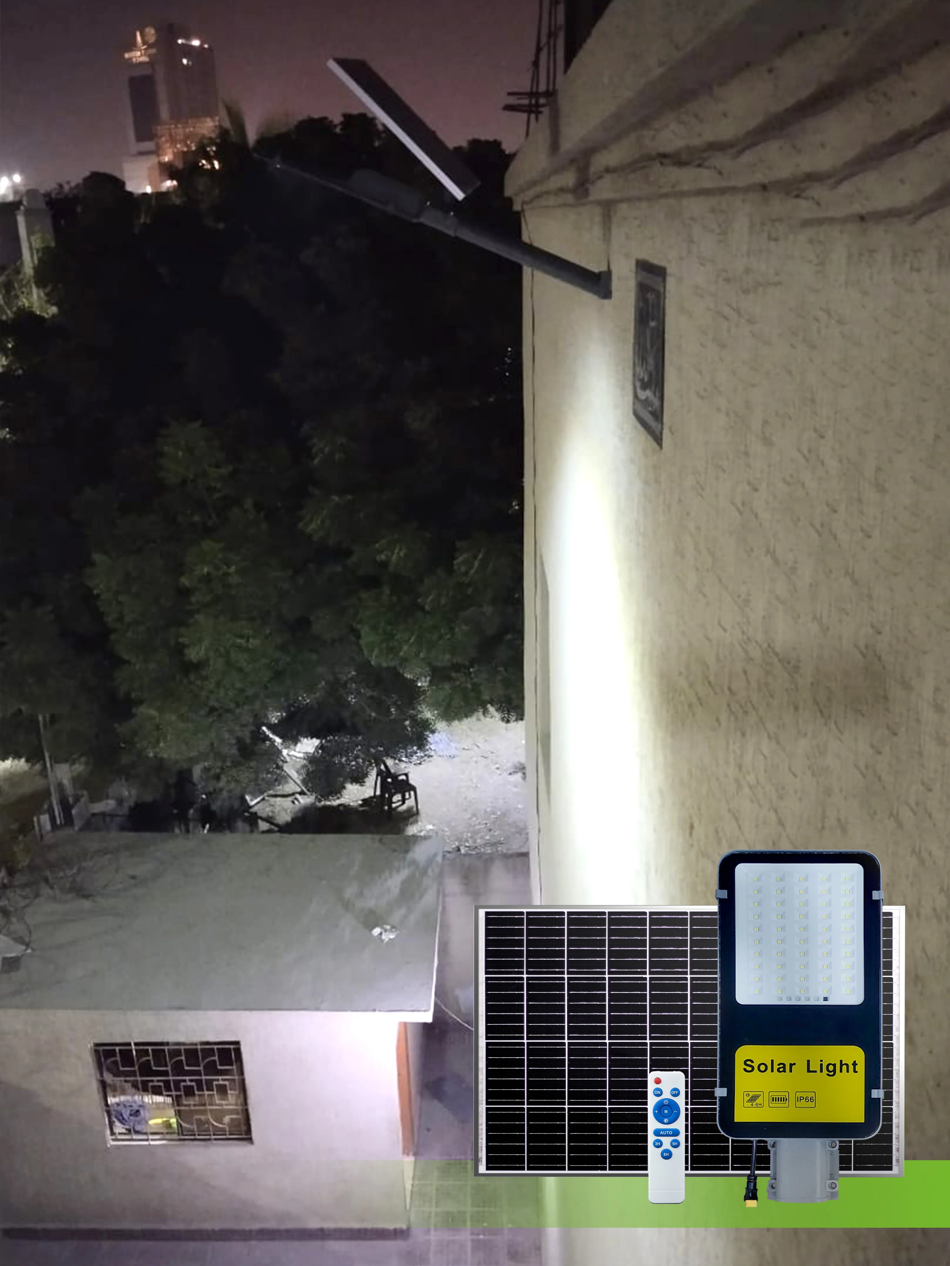Outdoor Waterproof IP65 Solar Powered Led Street Lights 12H For Street Road Lighting