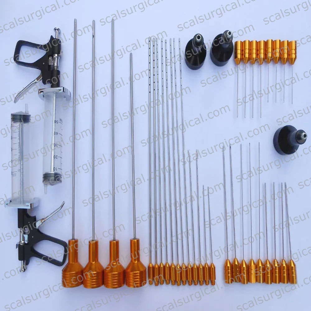 LIPOSUCTION CANNULA SET for NECK PLASTIC SURGERY LIPOSUCTION CANNULAS