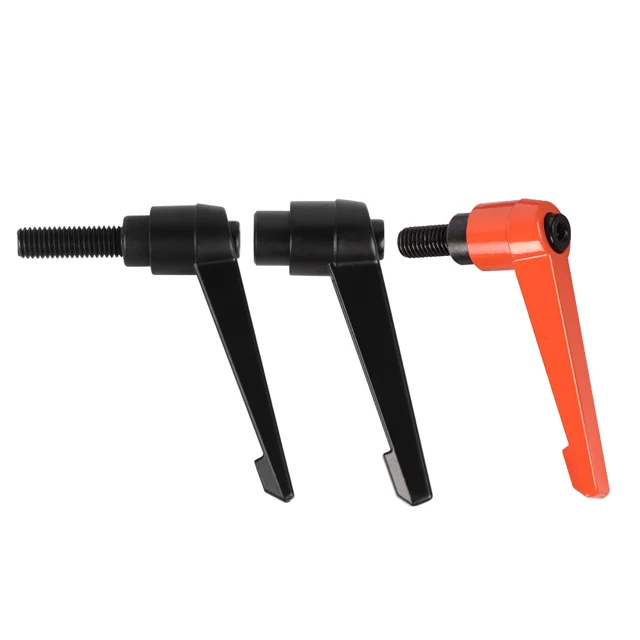 Uxcell M8 X 40mm Handle Adjustable Clamping Lever Thread Push Button Ratchet Male Threaded Stud 5pcs