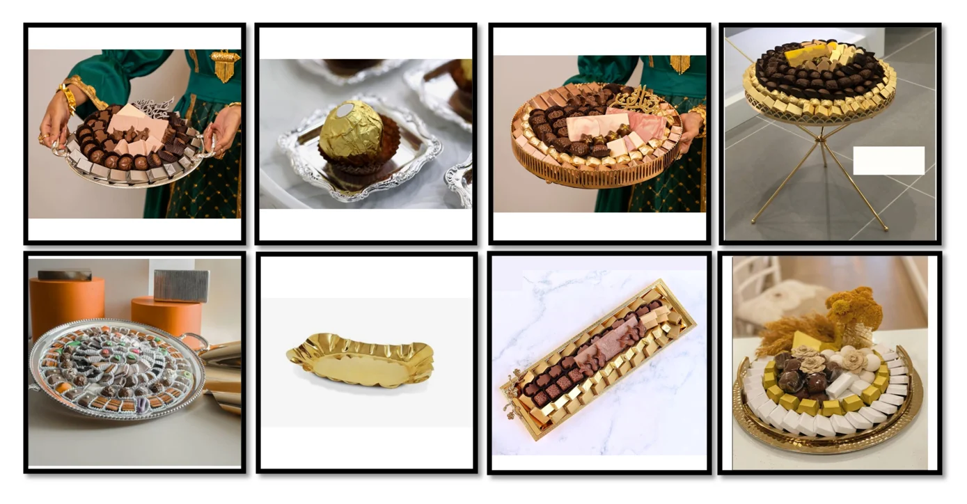 Custom Shape Mini Size Chocolate Serving Tray Prime Quality Metal ...