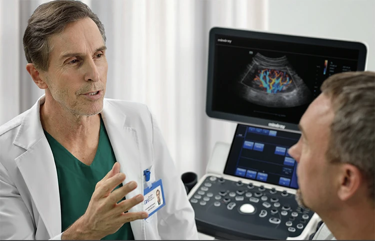 Mindray DC-70 USG Machine Medical Ultrasound Instruments Mindray DC 70 Ultrasound Machine With Trolley