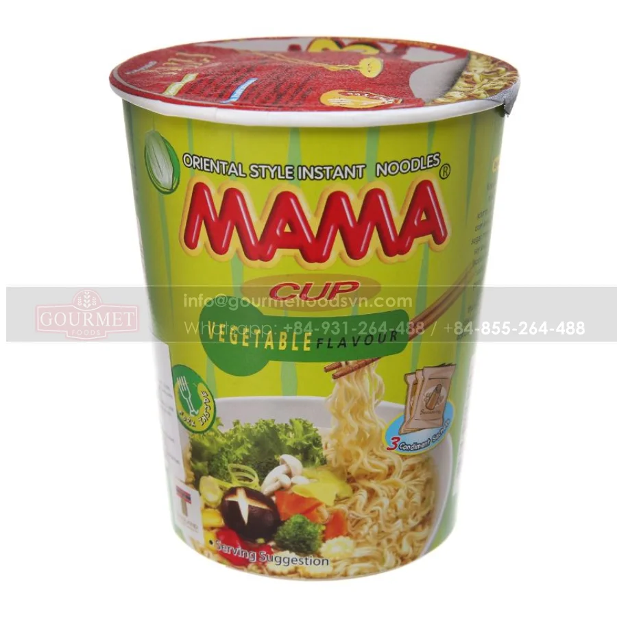 Mama Instant Cup Noodles Vegetable Rich Delicious Broth Giving You a Quick and Time-Saving Meal Many People Choose to Buy