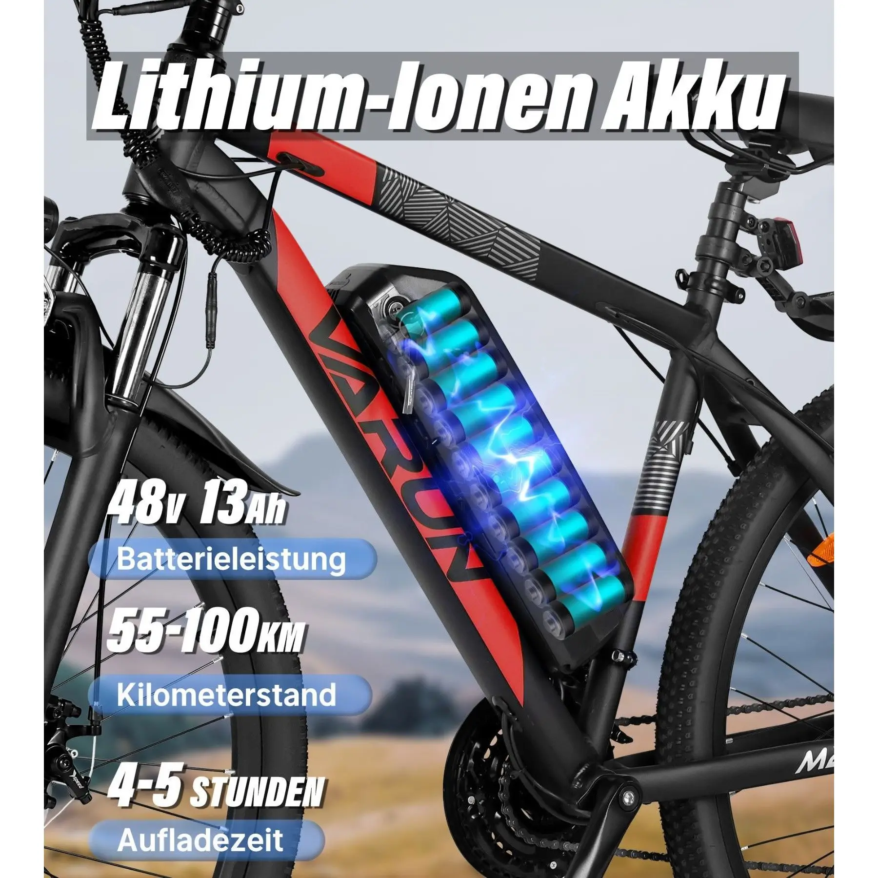 VARUN M27 Elektrofahrrad 27.5 * 1.95 Zoll Tire, 48V 13AH elektrisches Mountainbike