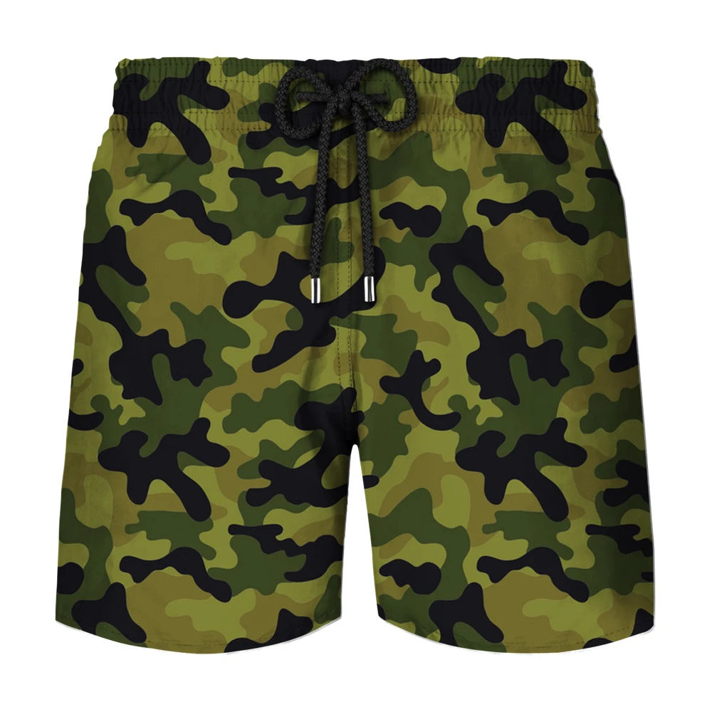 2023 Camouflage Print Customized Men's Swim Shorts 3D Beach Fiess Good Quality Custom Design Men Shorts628_voghion.com
