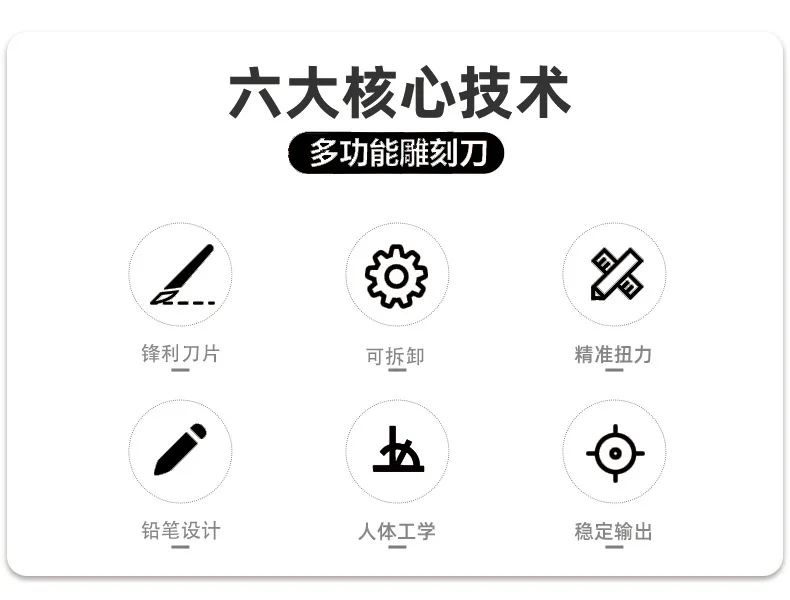 Mikailan Metal Carving Knife With Blade Set Papercutting Seal Cutting