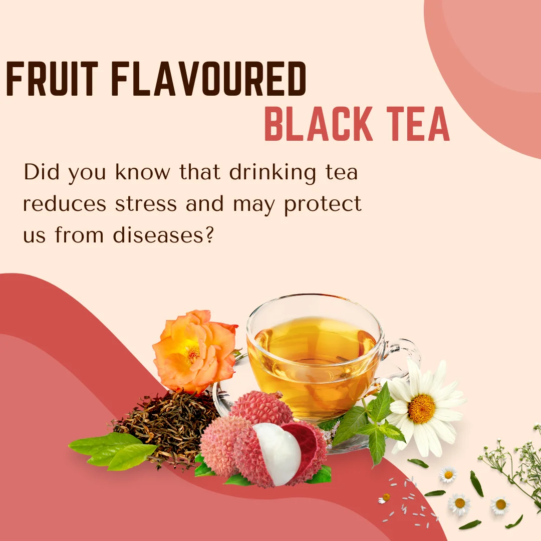 Fruit Flavoured Black Tea Lychee 40g Exquisite Flavor Summer Drinking Tea In Degradable Tea Bag