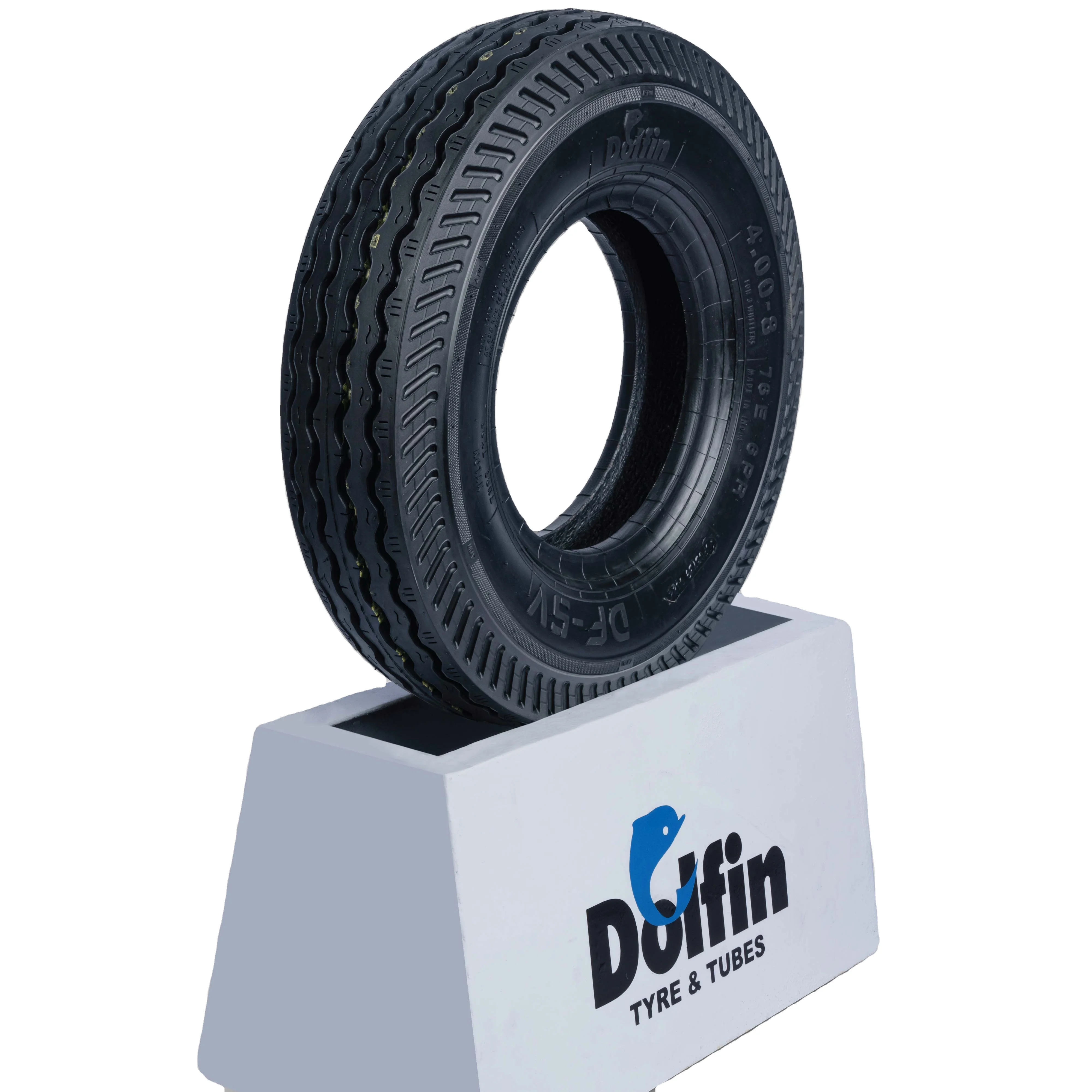 DOLFIN 91 ZO 90/90-12 Solid Soft Rubber Tyres for Three Wheeler Vehicles 64B Index 1 Year Warranty