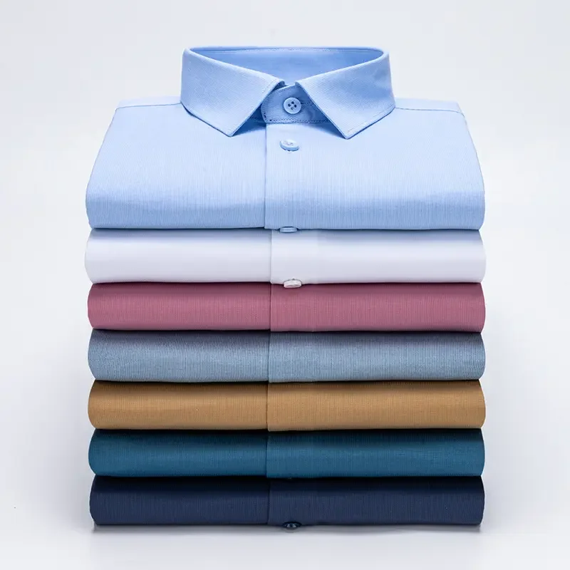 Quality Men Formal Solid Office White Shirt Office Uniform Wear Casual ...
