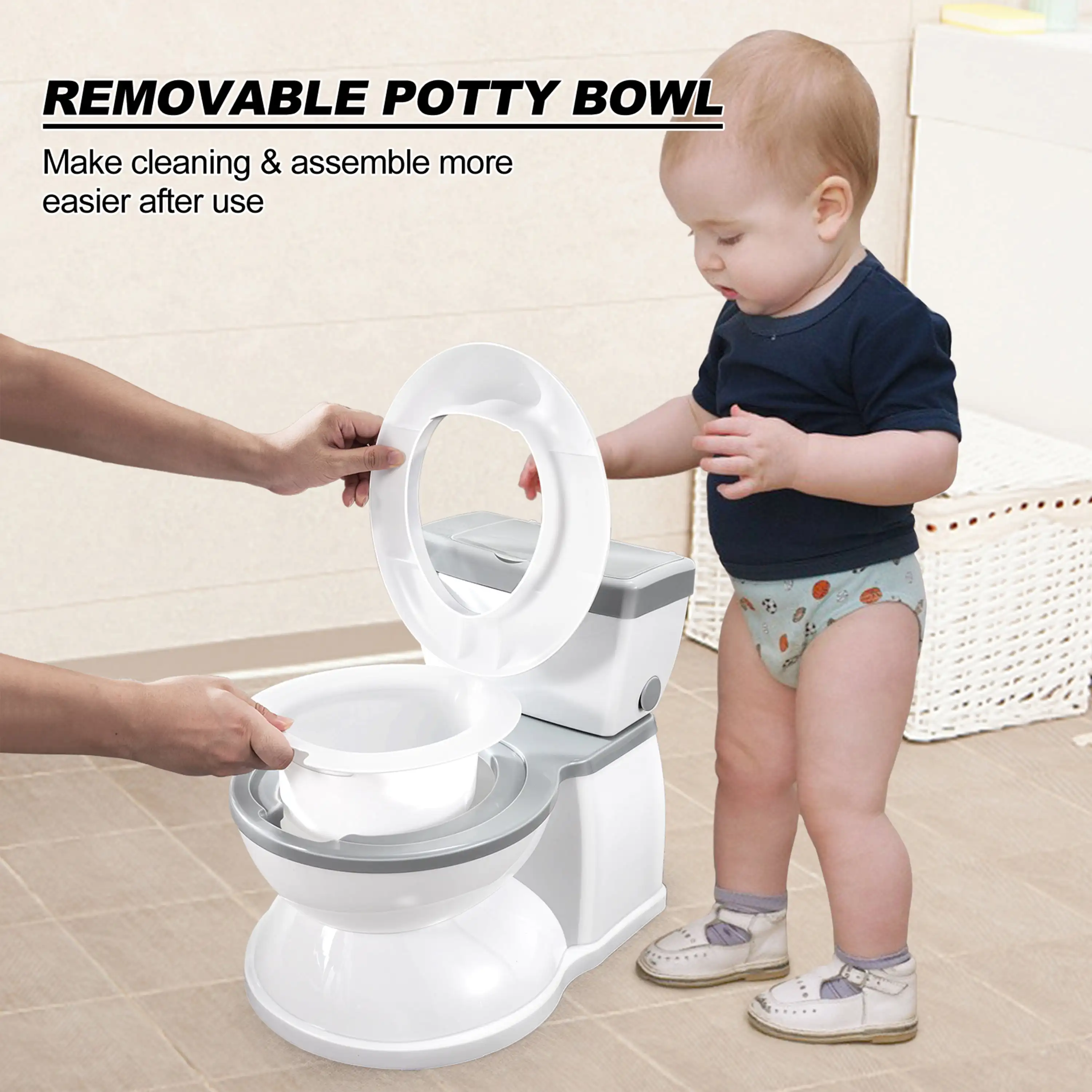 Plastic Simulation Baby Kids Toilet Bowl Potty Training Toilet Seat