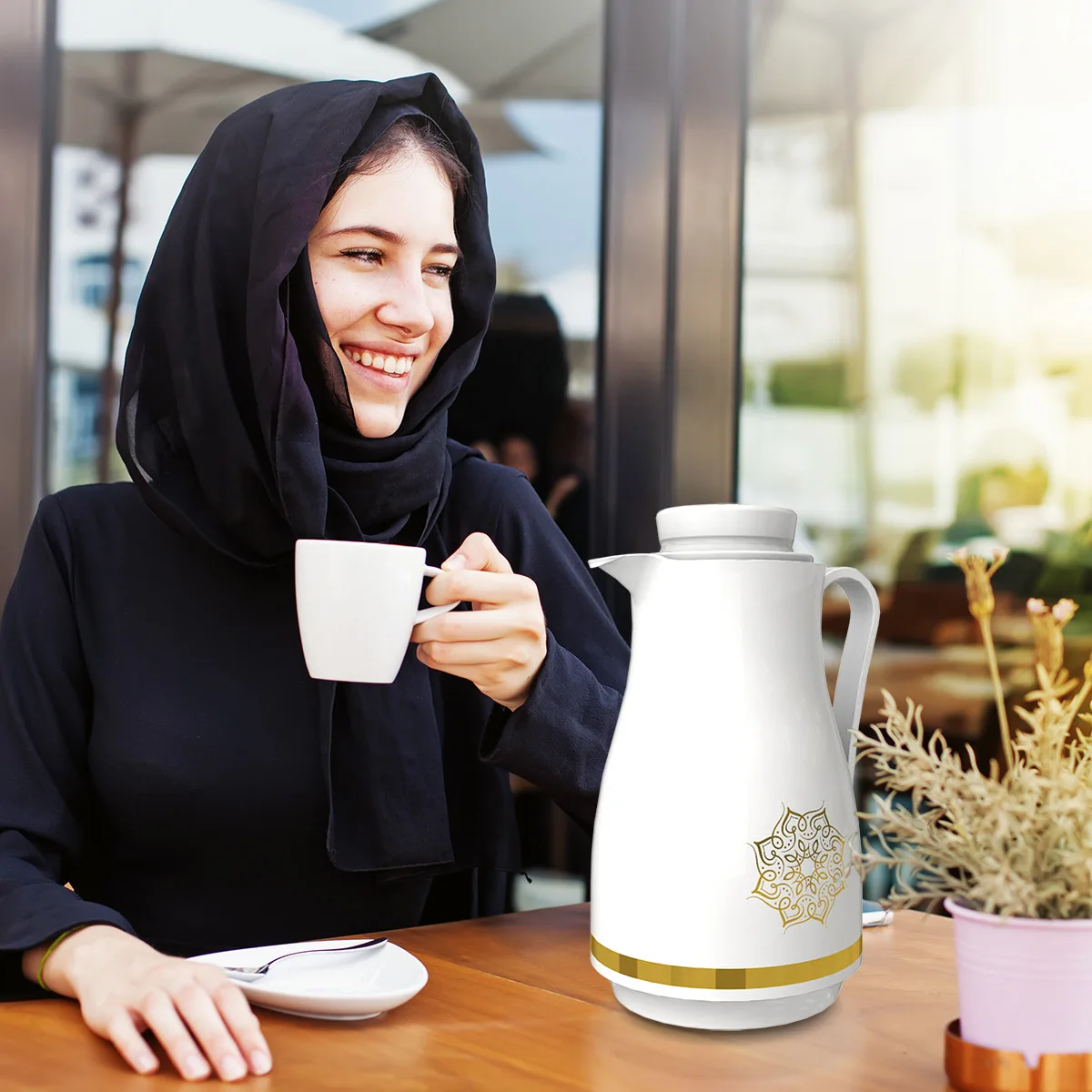 1 Liter Design Arabic Style Luxury Water Tea Coffee Thermos Vacuum