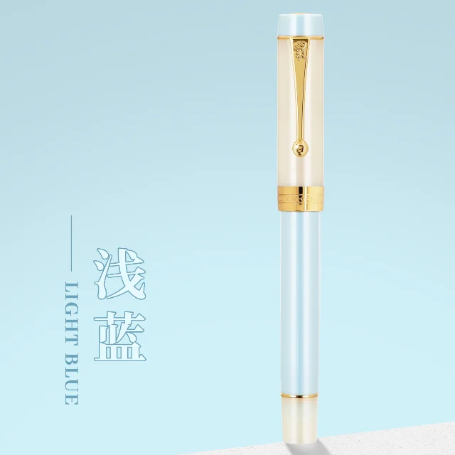 Jinhao High Quality 100 Green Lemon Resin Heart Beat Nib Fountain Pen for  Student