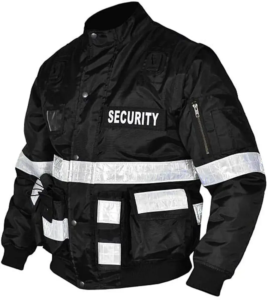 Hi Vis Reflective Bomber Parka Jacket And Vest Safety Clothing Workwear ...