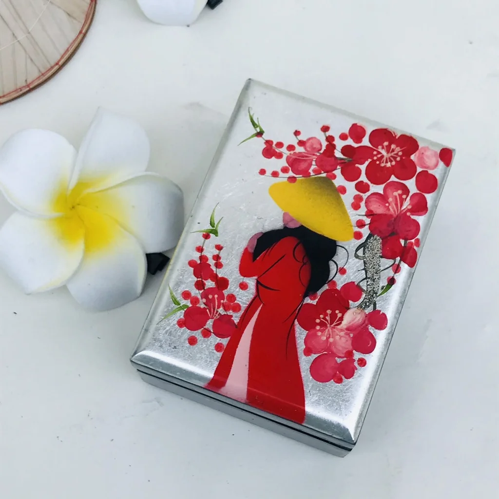 Antique lacquerware small screen decoration ornaments Chinese characteristics wooden handicrafts lacquerware custom abroad gifts