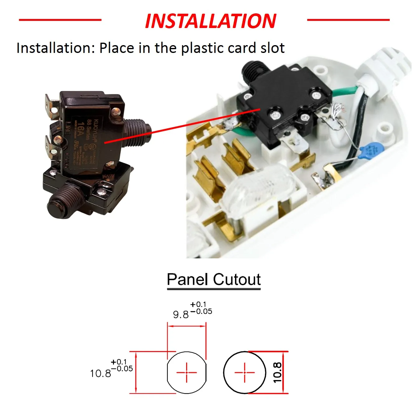 Kuoyuh 88 Series 15a Overload Protector For Power Strip - Buy Power ...