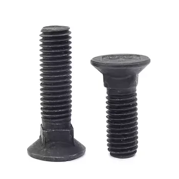 Black Oxided Carbon Steel DIN605 DIN608 Carriage Bolts Gr10.9 Grade 8 Flat Countersunk Head Square Neck Plow Bolt