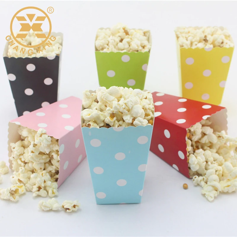 Custom Colorful Takeaway Box Popcorn Packaging Dry Fruit and Nuts Box