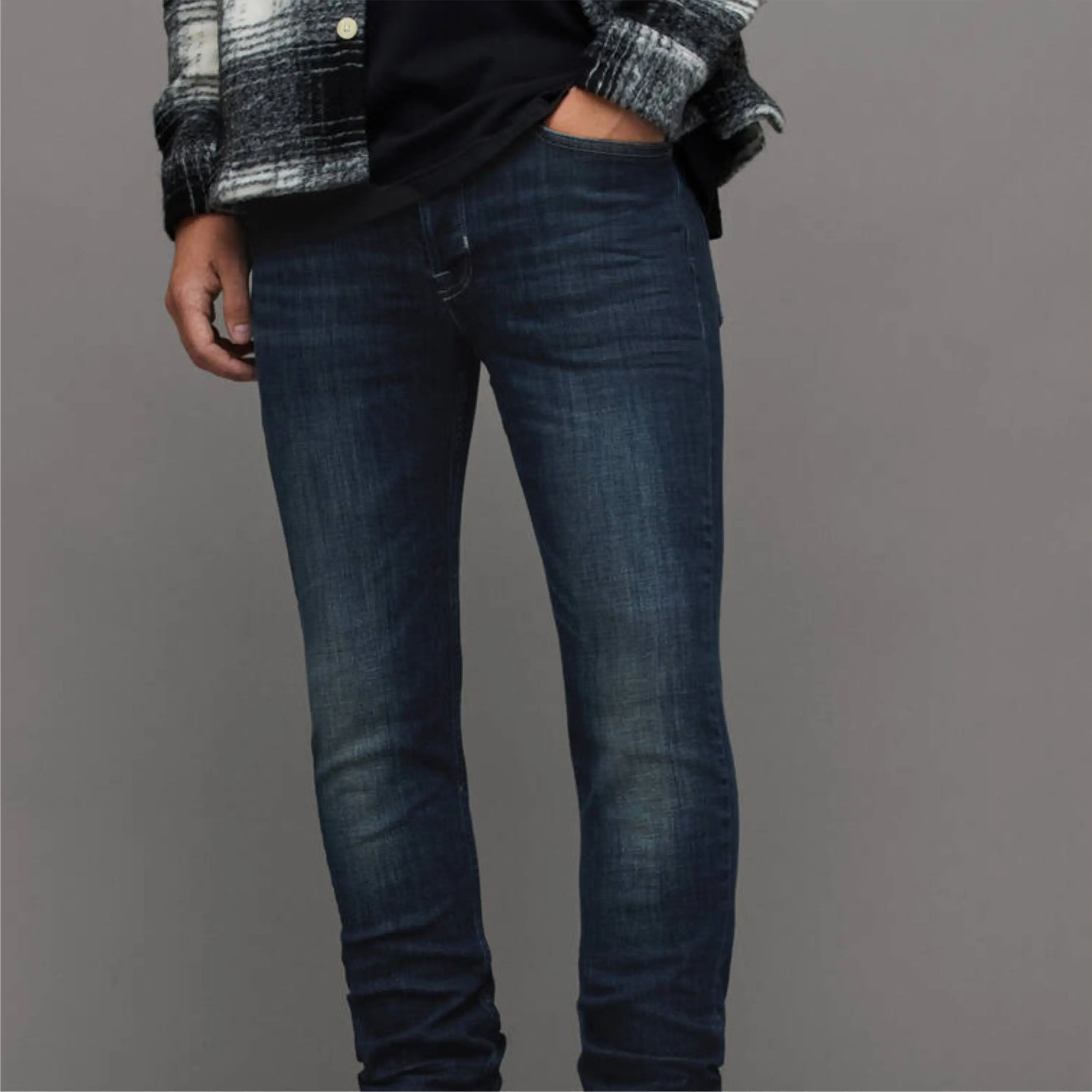 Big Size Jeans Men Spring and Fall New Plus Fat Plus Fat Pants Loose Straight Leg Fat Casual Pants With Everything