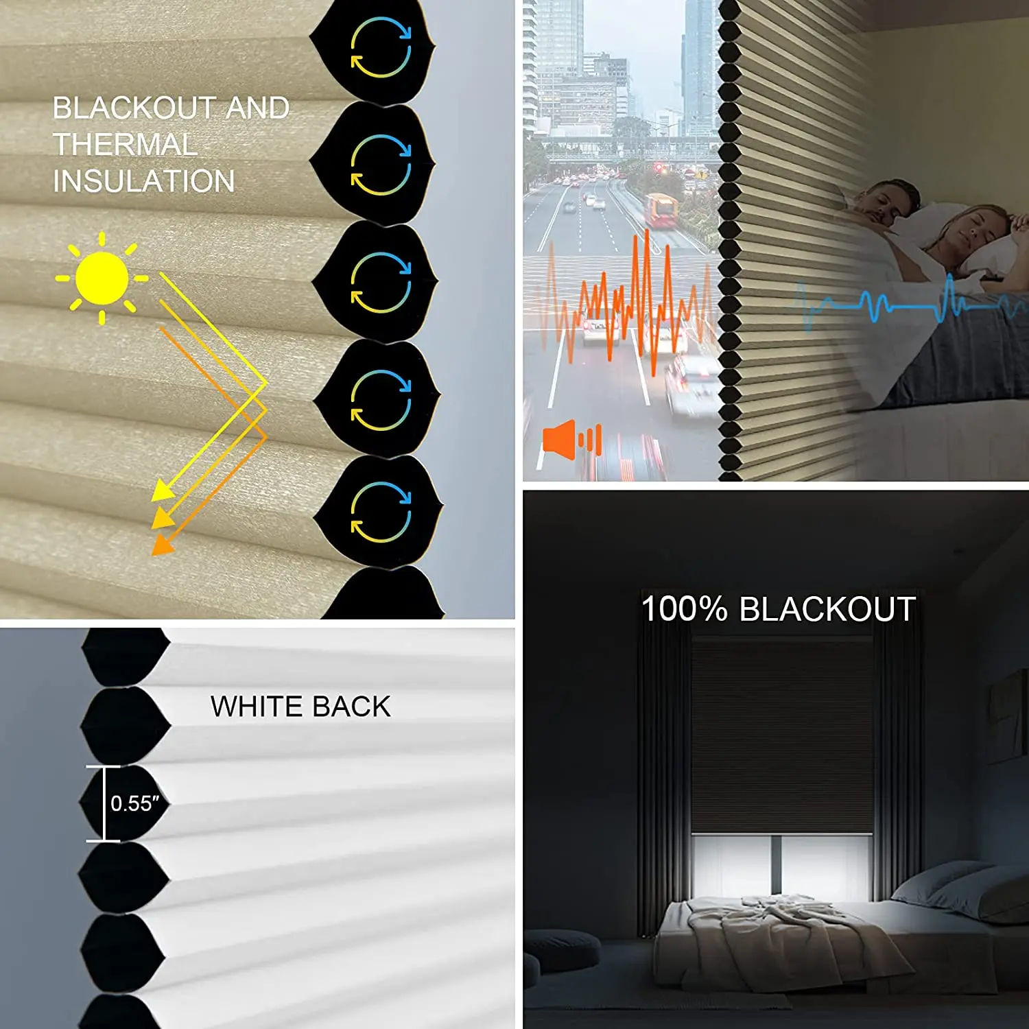 Motorized Double Cell Blinds Smart Blackout/light Filter