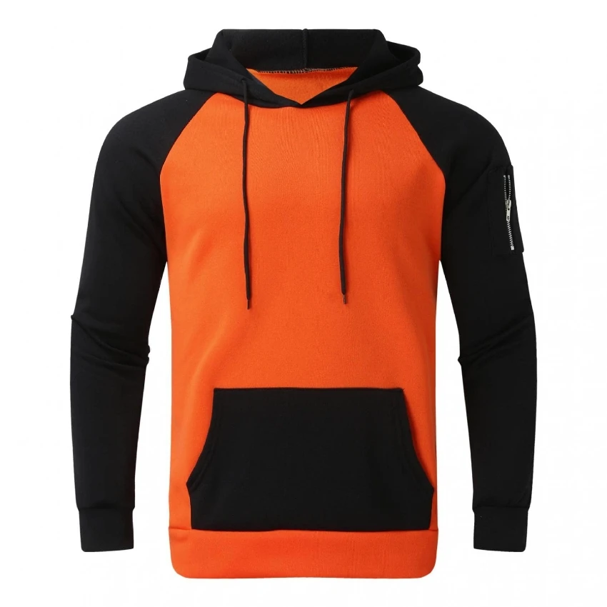 Sports Hoodie Spring Embroidery Sweatshirt Color Combination Gym Long Sleeve Custom Sweatpants 2 Pieces Hooded Tracksuit for Men