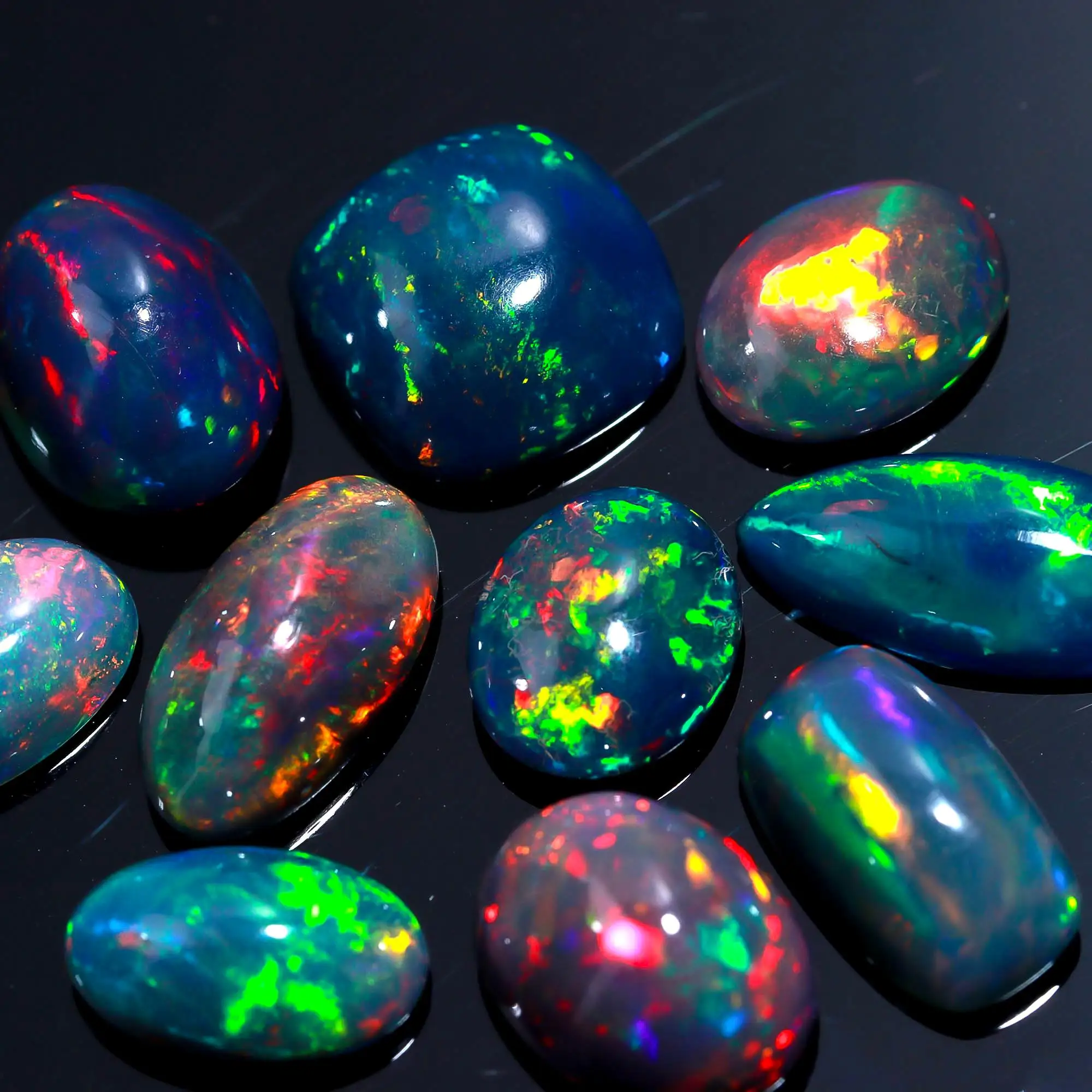 Amazing Quality Natural Ethiopian Opal Cabochon Gemstone Cabochon Loose Making Jewelry Pendant Ring Wholesaler Price Per Carat