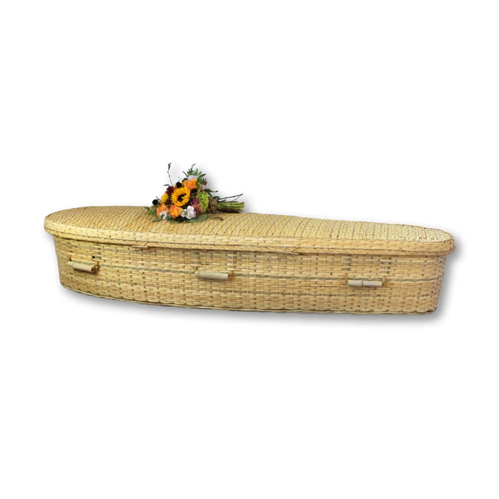 Wholesales Biodegradable Wicker Coffins Bamboo Casket For The Funeral