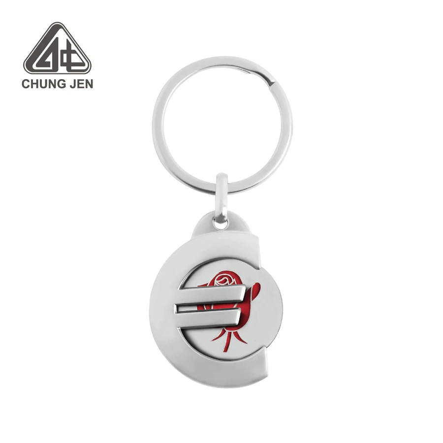 Euro Sign Shaped Coin Keychain Buy Letter Shape Keychain,Custom Cut