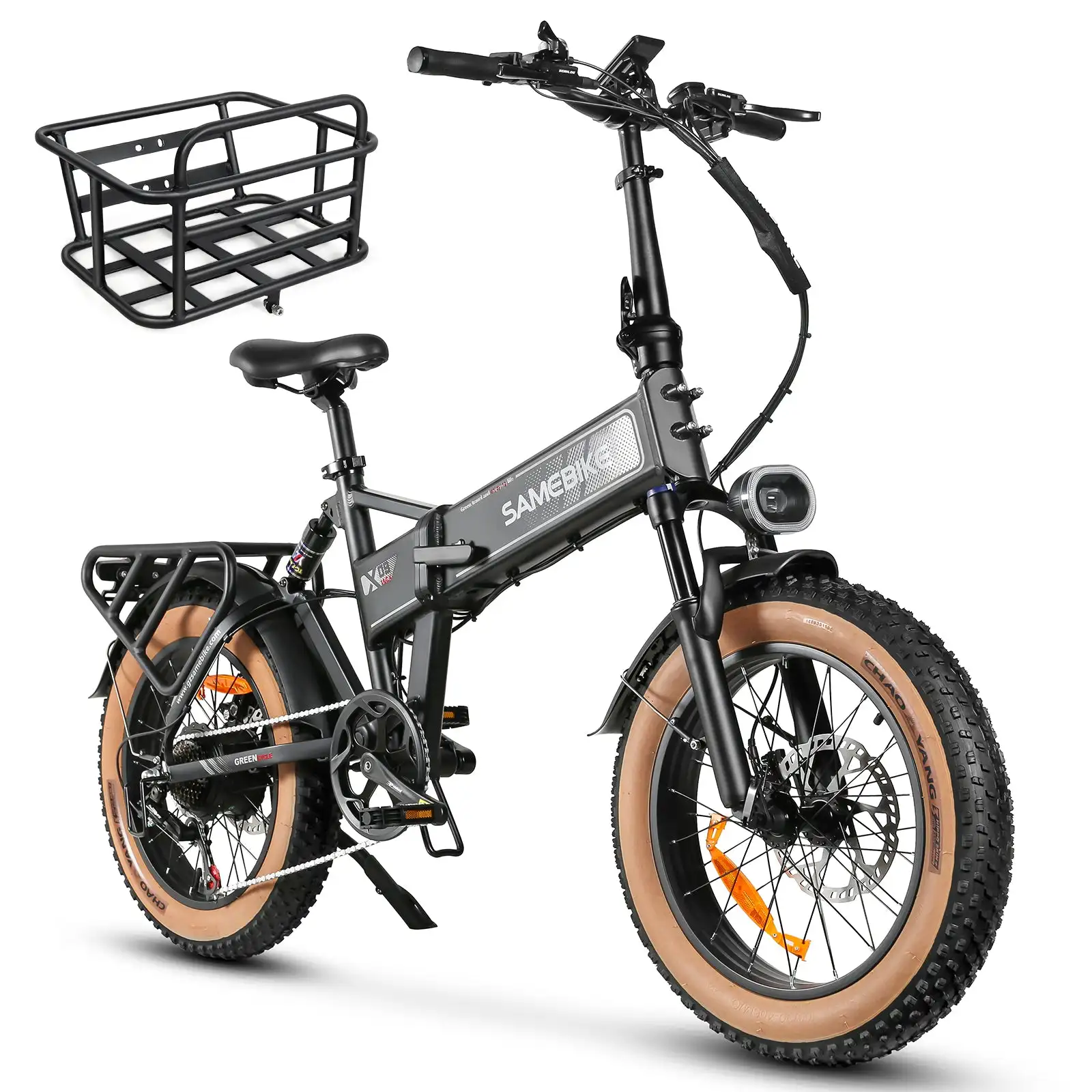 XWLX09-II 1000W Fat Tire Mountain E-Bike with 48v 15ah Battery Dual Suspension