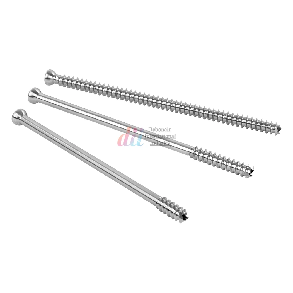Self Tapping Titanium Cancellous Cannulated Screws Half Thread and Full Thread Orthopedic Veterinary Implants Bone Screws