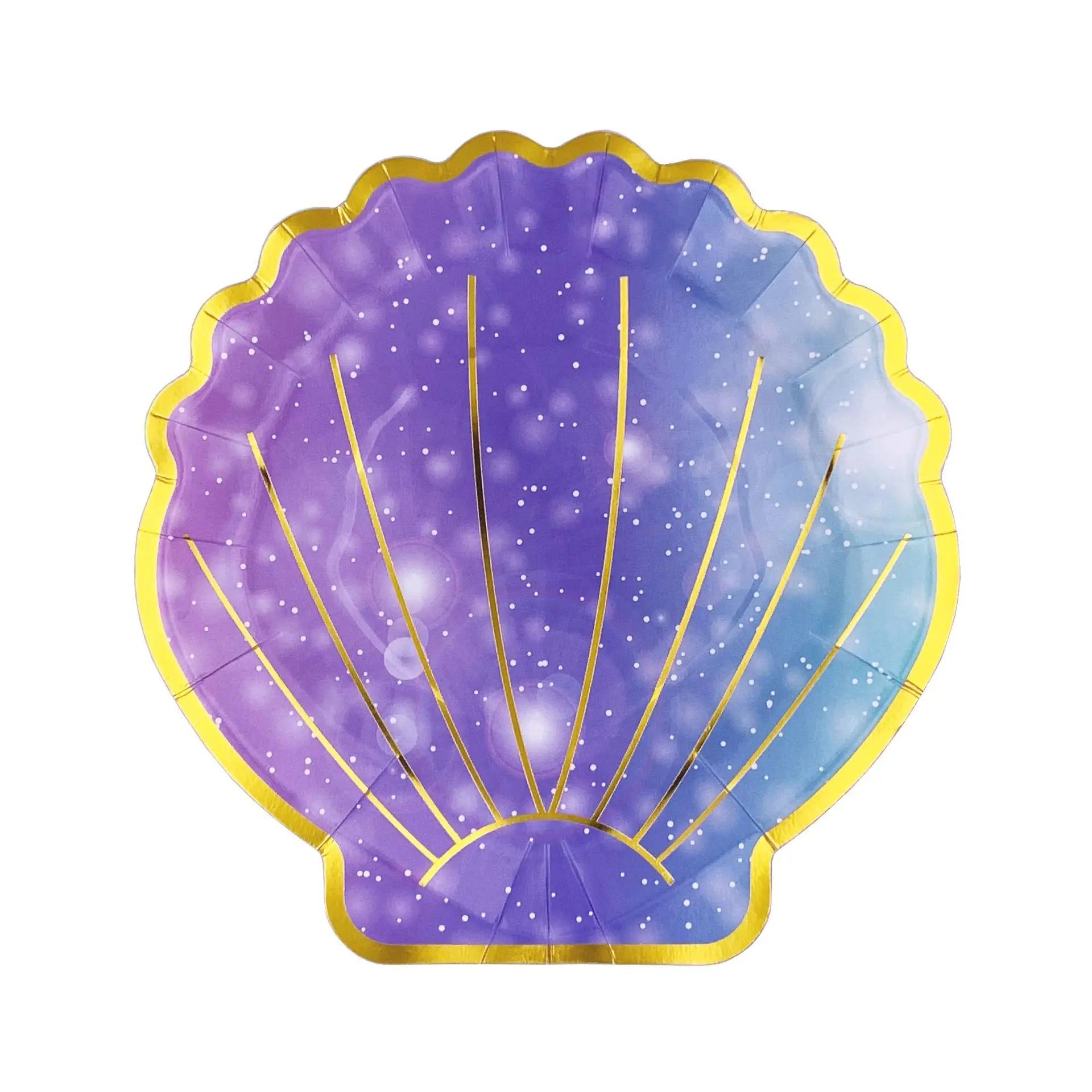 Mermaid Birthday Party Colorful Shell Disposable Tableware Under the Sea Theme Little Mermaid Party Decor Favor Mermaid Plates